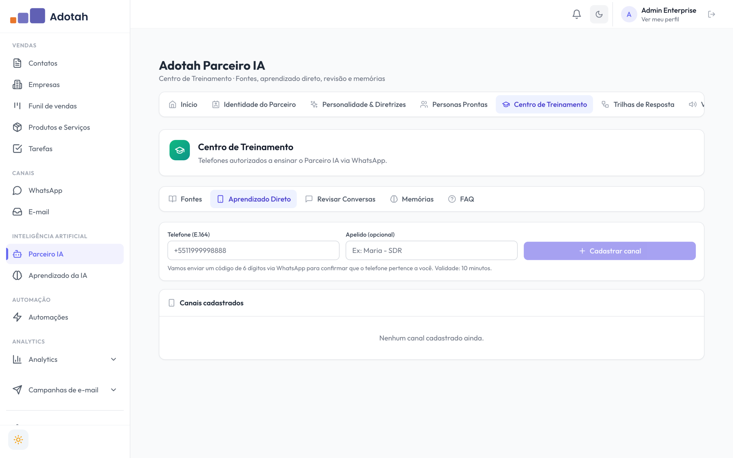 parceiro ia aprendizado direto