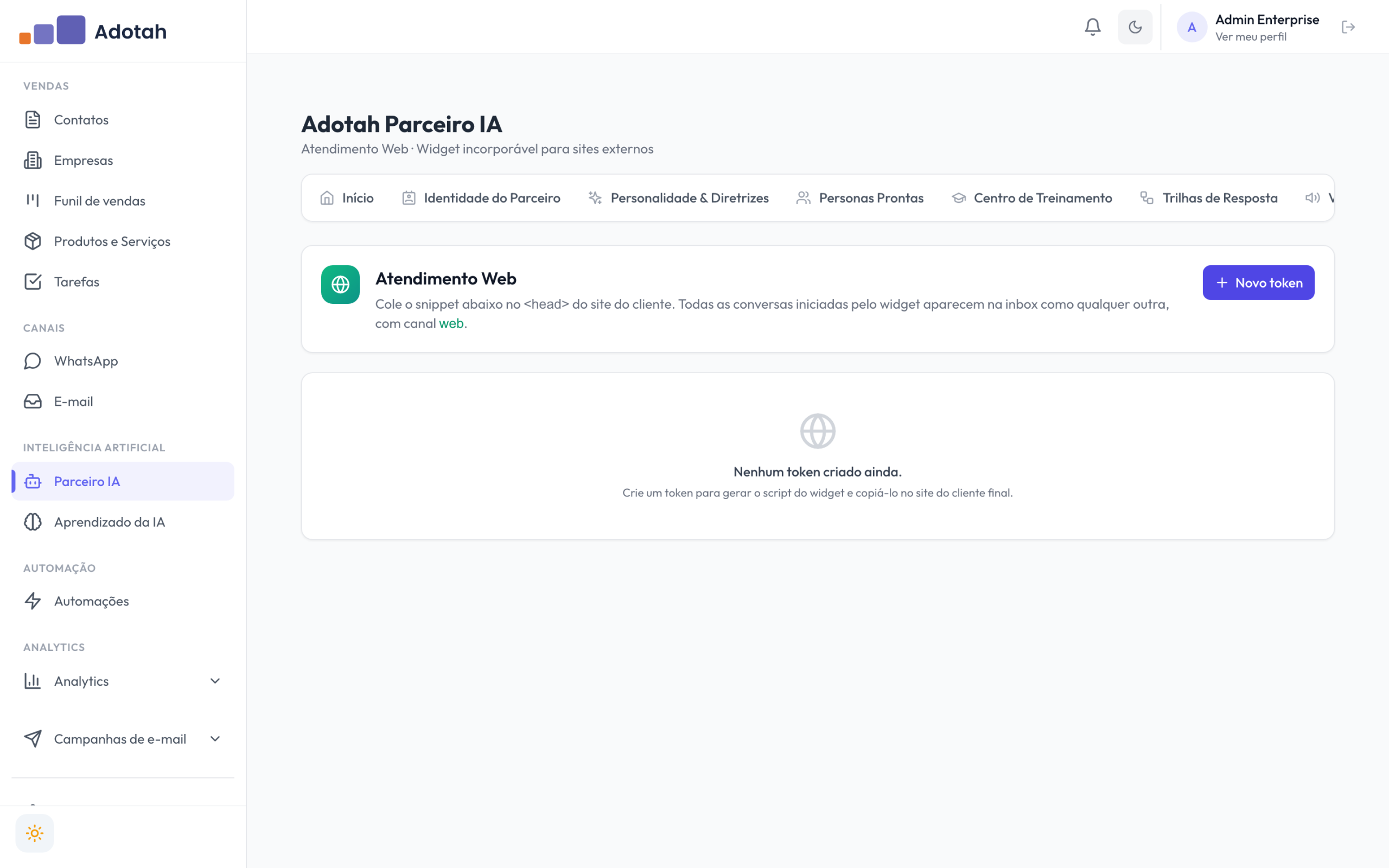 parceiro ia atendimento web